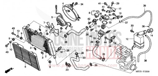 RADIATEUR CBF500A6 de 2006